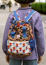 Leopard and Flowers Backback