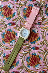 Montre Kaki - Rose Pale