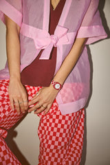 Raspberry Icecream - Damier rose et rouge