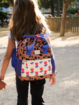 Leopard and Flowers Backback