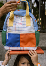Color block and notebook backpack