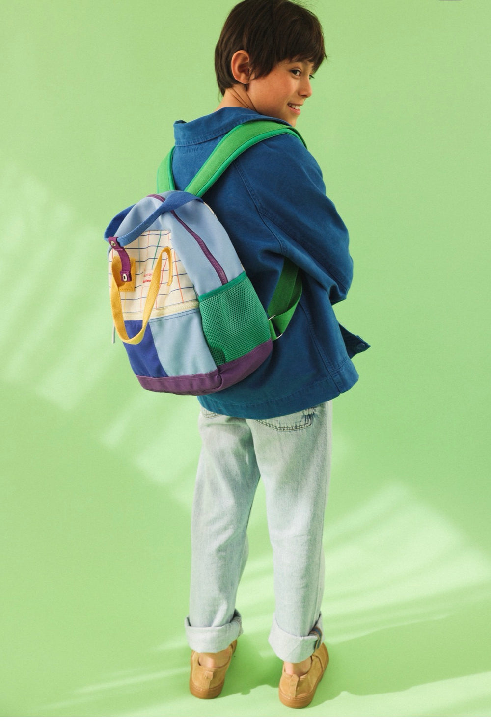 Color block and notebook backpack