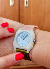 Montre Kaki - Rose Pale