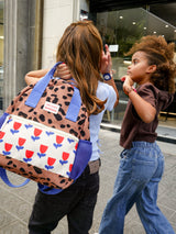 Leopard and Flowers Backback